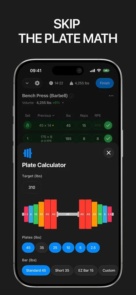 Gript plate calculator screenshot